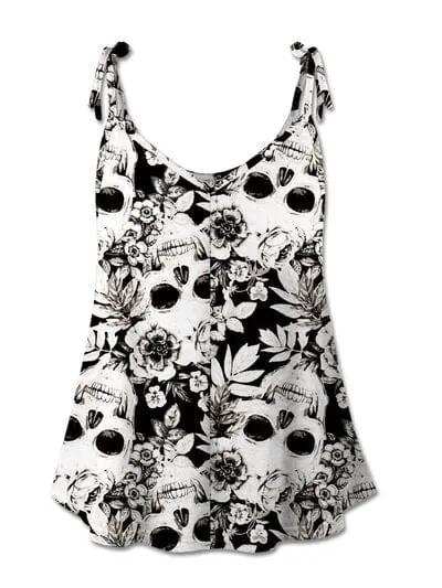 Skull Print Scoop Neck Cami - Trendsi - Flyclothing LLC