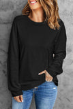 Round Neck Long Sleeve Top - Trendsi - Flyclothing LLC
