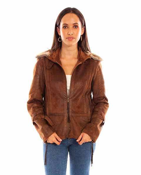 Scully Leather Honey Creek Brown Ladies Jacket - Scully Leather - Flyclothing LLC