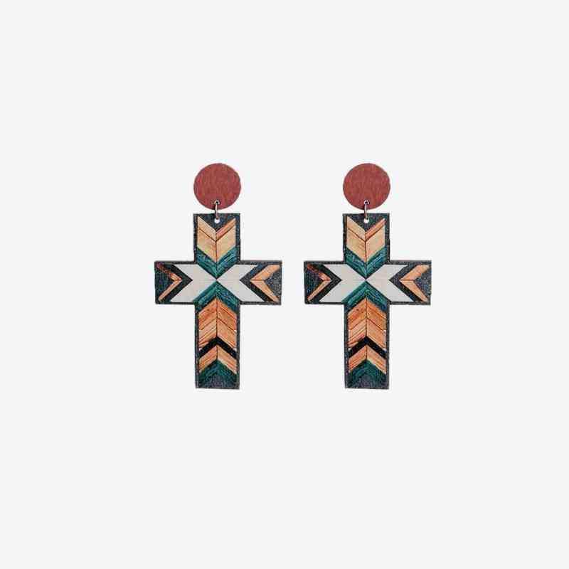 Cross Drop Earrings - Trendsi - Flyclothing LLC