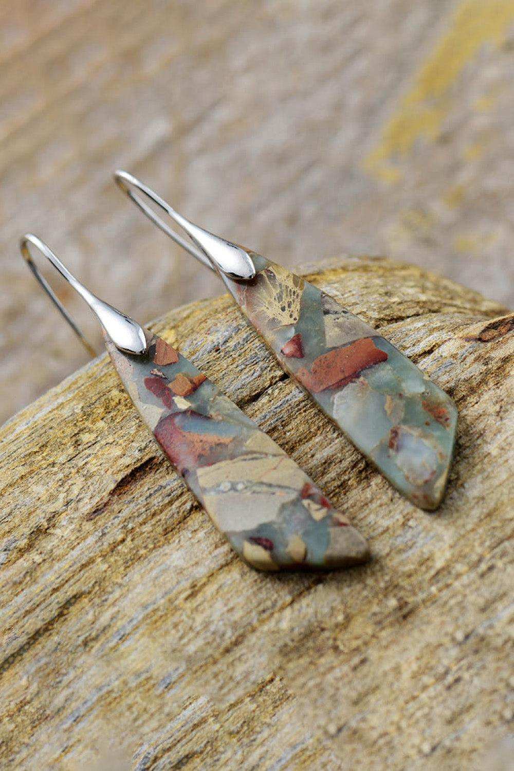 Handmade Natural Stone Dangle Earrings - Trendsi - Flyclothing LLC
