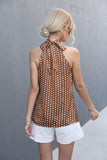 Polka Dot Grecian Neck Tank - Trendsi - Flyclothing LLC