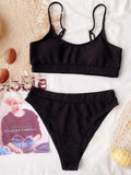Scoop Neck Spaghetti Strap Two-Piece Swim Set - Trendsi - Flyclothing LLC