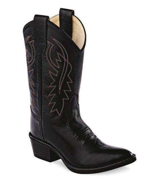 Old West Black Childrens Narrow J Toe Boots - Old West - Flyclothing LLC