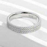 Inlaid Zircon 925 Sterling Silver Ring - Trendsi - Flyclothing LLC