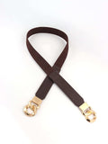 Zinc Alloy Buckle Elastic PU Belt - Trendsi - Flyclothing LLC