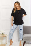 BOMBOM At The Fair Animal Textured Top in Black - Trendsi - Flyclothing LLC