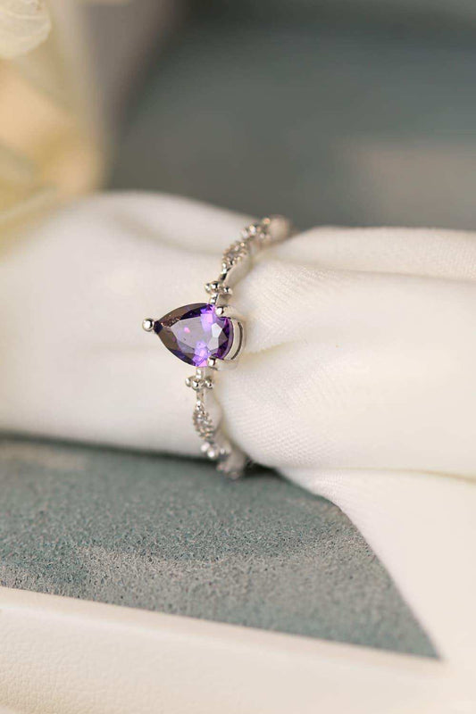 Amethyst 925 Sterling Silver Ring - Trendsi - Flyclothing LLC