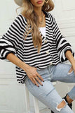 Striped Button Up Long Sleeve Cardigan - Trendsi - Flyclothing LLC