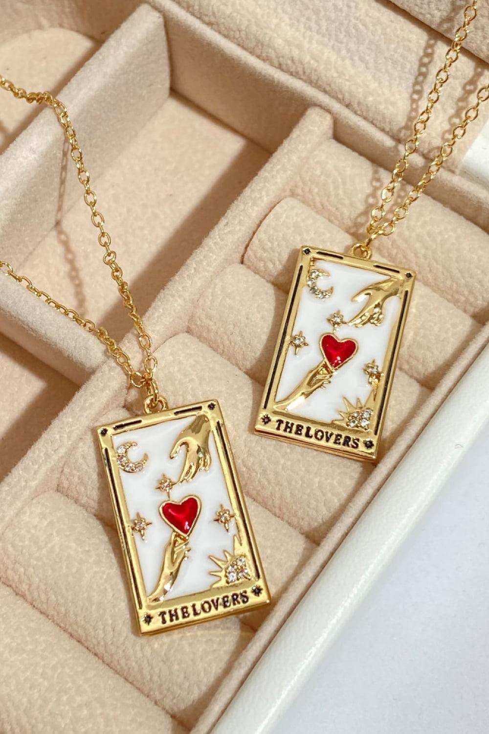 Tarot Card Pendant Stainless Steel Necklace - Trendsi - Flyclothing LLC