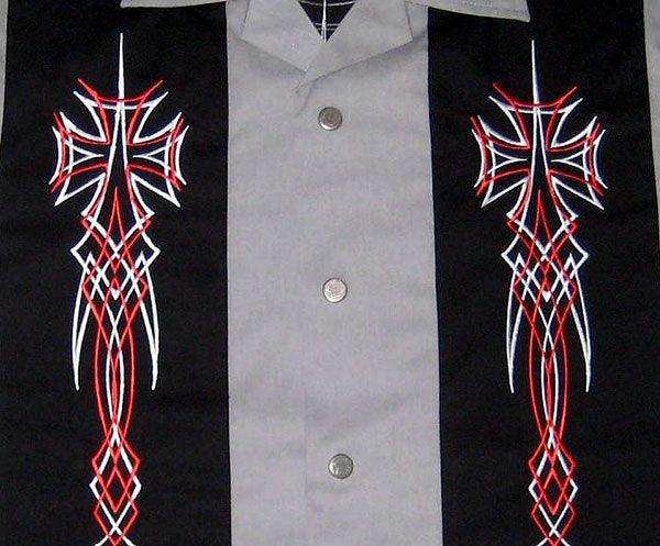 Hard Chrome Iron Cross Gray Work Shirt - Hard Chrome Clothing - Flyclothing LLC