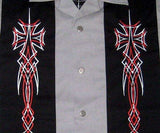 Hard Chrome Iron Cross Gray Work Shirt - Hard Chrome Clothing - Flyclothing LLC