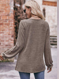 Long Flounce Sleeve Round Neck Blouse - Trendsi - Flyclothing LLC