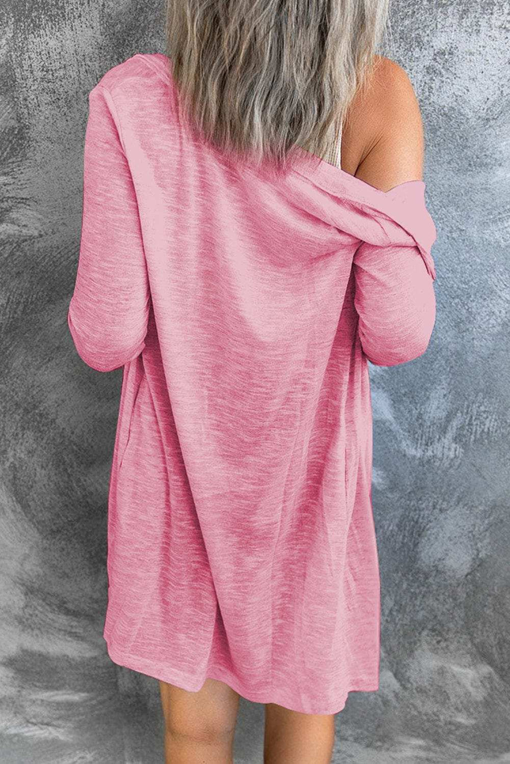 Button Up Long Sleeve Cover Up - Trendsi - Flyclothing LLC