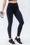 Wide Waistband Slim Fit Active Leggings - Trendsi - Flyclothing LLC