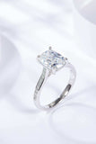 3 Carat Moissanite Platinum-Plated Side Stone Ring - Trendsi - Flyclothing LLC