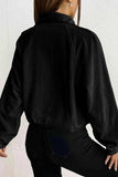 Snap Down Collared Jacket - Trendsi - Flyclothing LLC