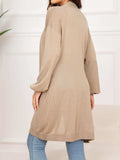 Dropped Shoulder Open Front Longline Cardigan - Trendsi - Flyclothing LLC