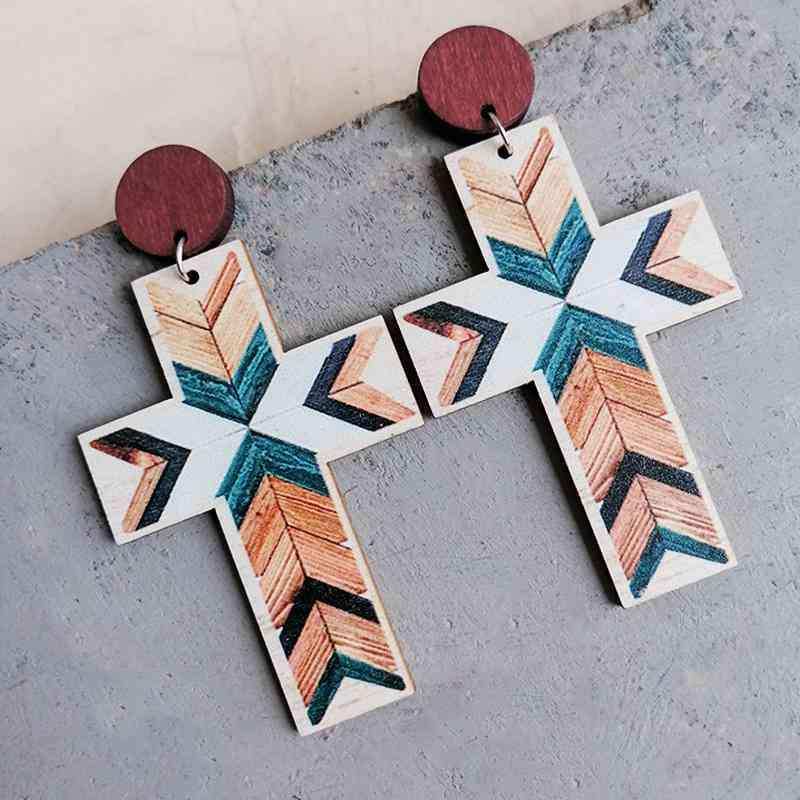 Cross Drop Earrings - Trendsi - Flyclothing LLC