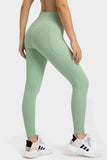 V-Waist Yoga Leggings with Pockets - Trendsi - Flyclothing LLC