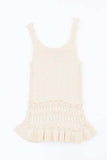 Full Size Ruffled Openwork Wide Strap Tank - Trendsi - Flyclothing LLC
