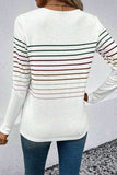 Striped Round Neck Long Sleeve T-Shirt - Trendsi - Flyclothing LLC