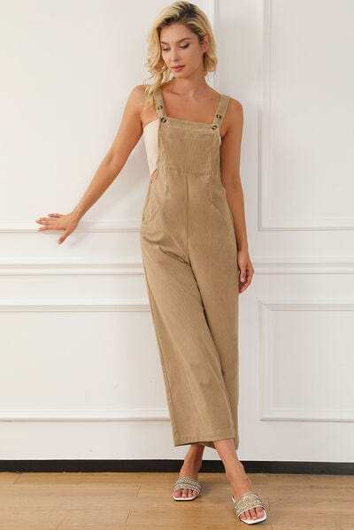 Pocketed Wide Leg Overall - Trendsi - Flyclothing LLC