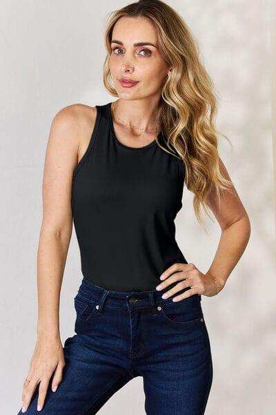 Basic Bae Full Size Round Neck Racerback Tank - Trendsi - Flyclothing LLC