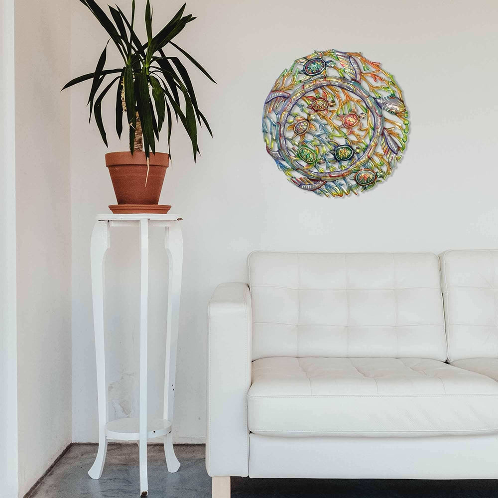 Sea Turtle Metal Wall Art - Croix des Bouquets - Croix des Bouquets - Flyclothing LLC