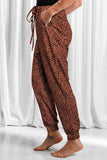 Full Size Leopard Drawstring Pocketed Pants - Trendsi - Flyclothing LLC