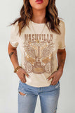Western Graphic Round Neck T-Shirt - Trendsi - Flyclothing LLC