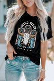 WILD WEST Graphic Short Sleeve Tee Shirt - Trendsi - Flyclothing LLC