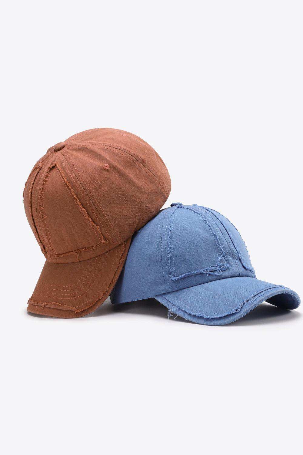 Distressed Adjustable Baseball Cap - Trendsi - Flyclothing LLC