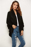 Open Front Batwing Sleeve Cardigan - Trendsi - Flyclothing LLC