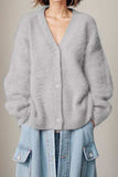 Button Up Dropped Shoulder Cardigan - Trendsi - Flyclothing LLC