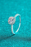 1 Carat Moissanite 925 Sterling Silver Halo Ring - Trendsi - Flyclothing LLC