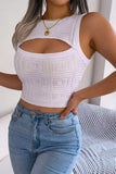 Cutout Sleeveless Knit Top - Trendsi - Flyclothing LLC