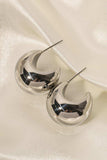 Stainless Steel C-Hoop Earrings - Trendsi - Flyclothing LLC