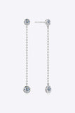 Moissanite Chain Earrings - Trendsi - Flyclothing LLC