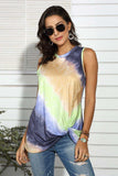 Tie-Dye Round Neck Tank - Trendsi - Flyclothing LLC