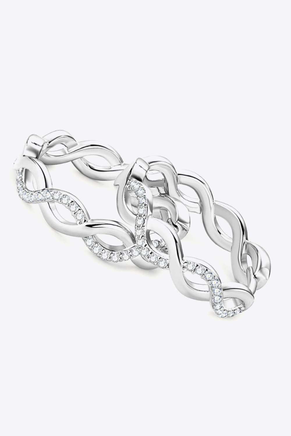 Moissanite Crisscross Hoop Earrings - Trendsi - Flyclothing LLC