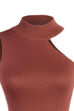 Asymmetrical Sleeveless Rib-Knit Top - Trendsi - Flyclothing LLC