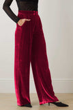 Loose Fit High Waist Long Pants with Pockets - Trendsi - Flyclothing LLC