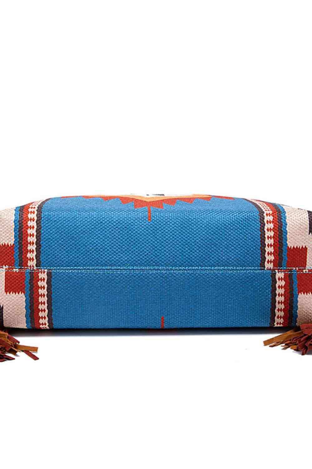 Geometric Canvas Tote Bag - Trendsi - Flyclothing LLC