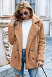 Full Size Lapel Collar Sherpa Coat - Trendsi - Flyclothing LLC