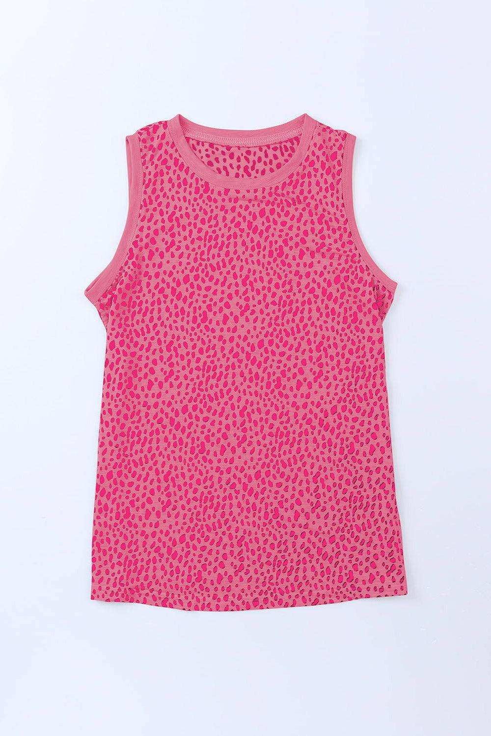 Printed Round Neck Tank - Trendsi - Flyclothing LLC