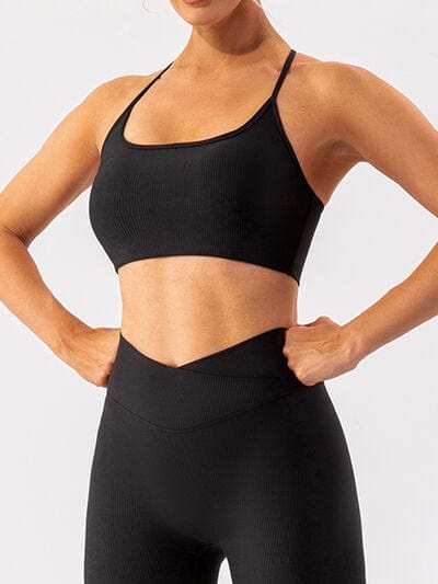 Spaghetti Strap Active Bra - Trendsi - Flyclothing LLC