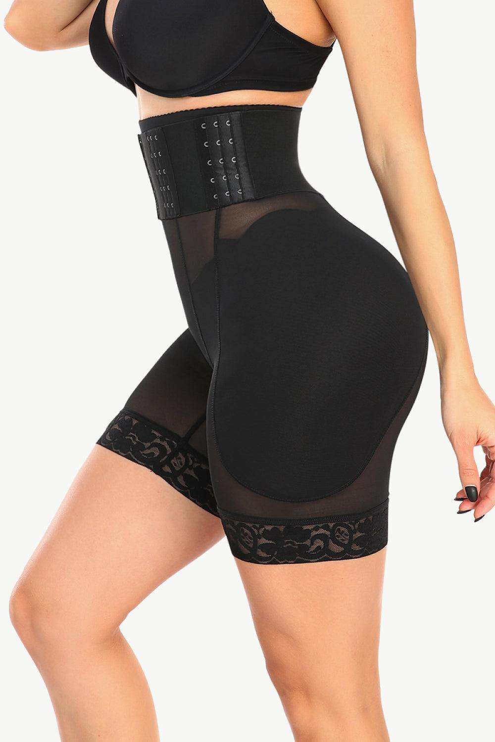 Full Size Breathable Lace Trim Shaping Shorts - Trendsi - Flyclothing LLC