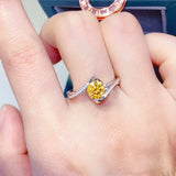 1 Carat Moissanite 925 Sterling Silver Ring - Trendsi - Flyclothing LLC