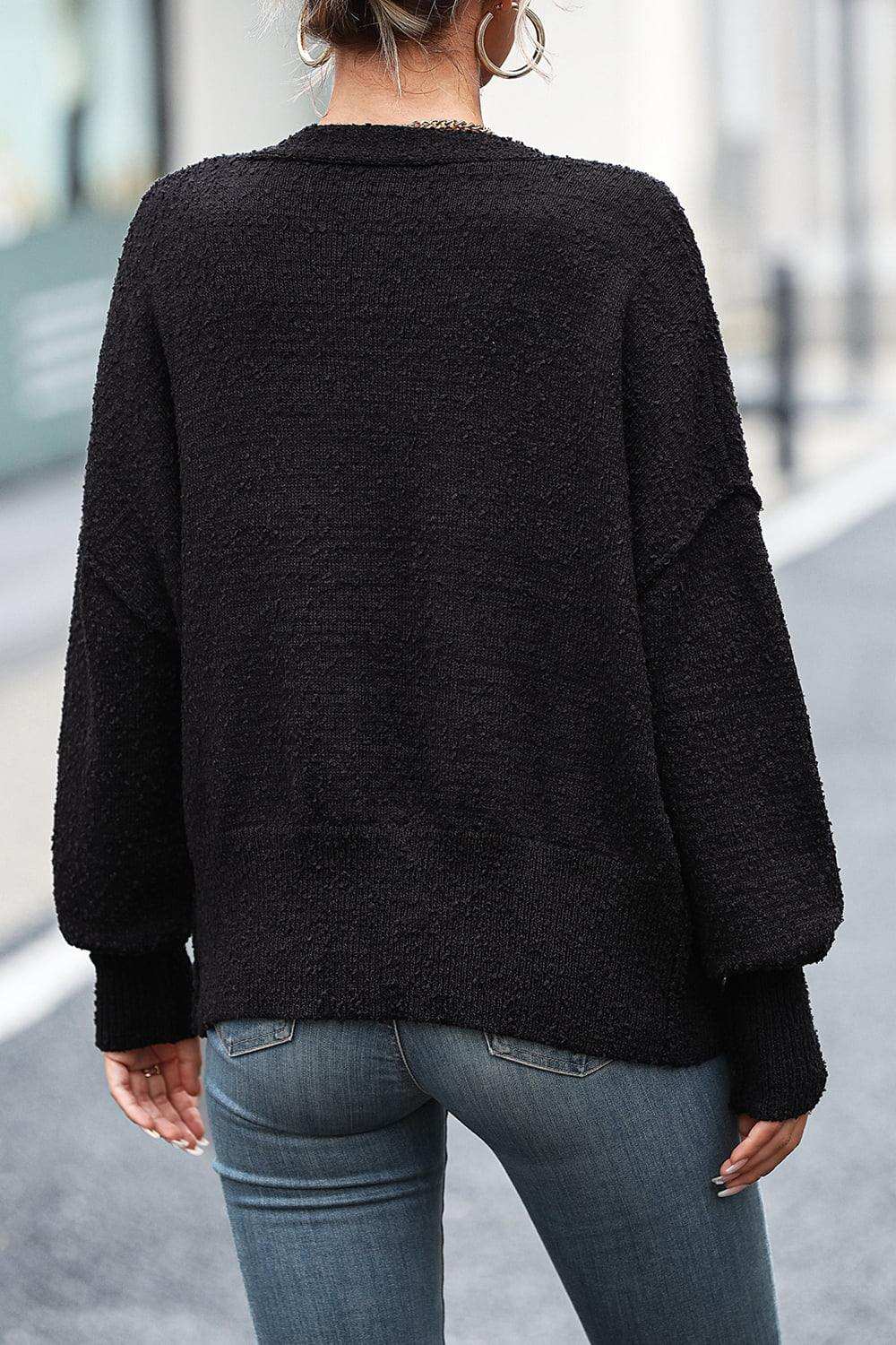 Button-Up Dropped Shoulder Cardigan - Trendsi - Flyclothing LLC